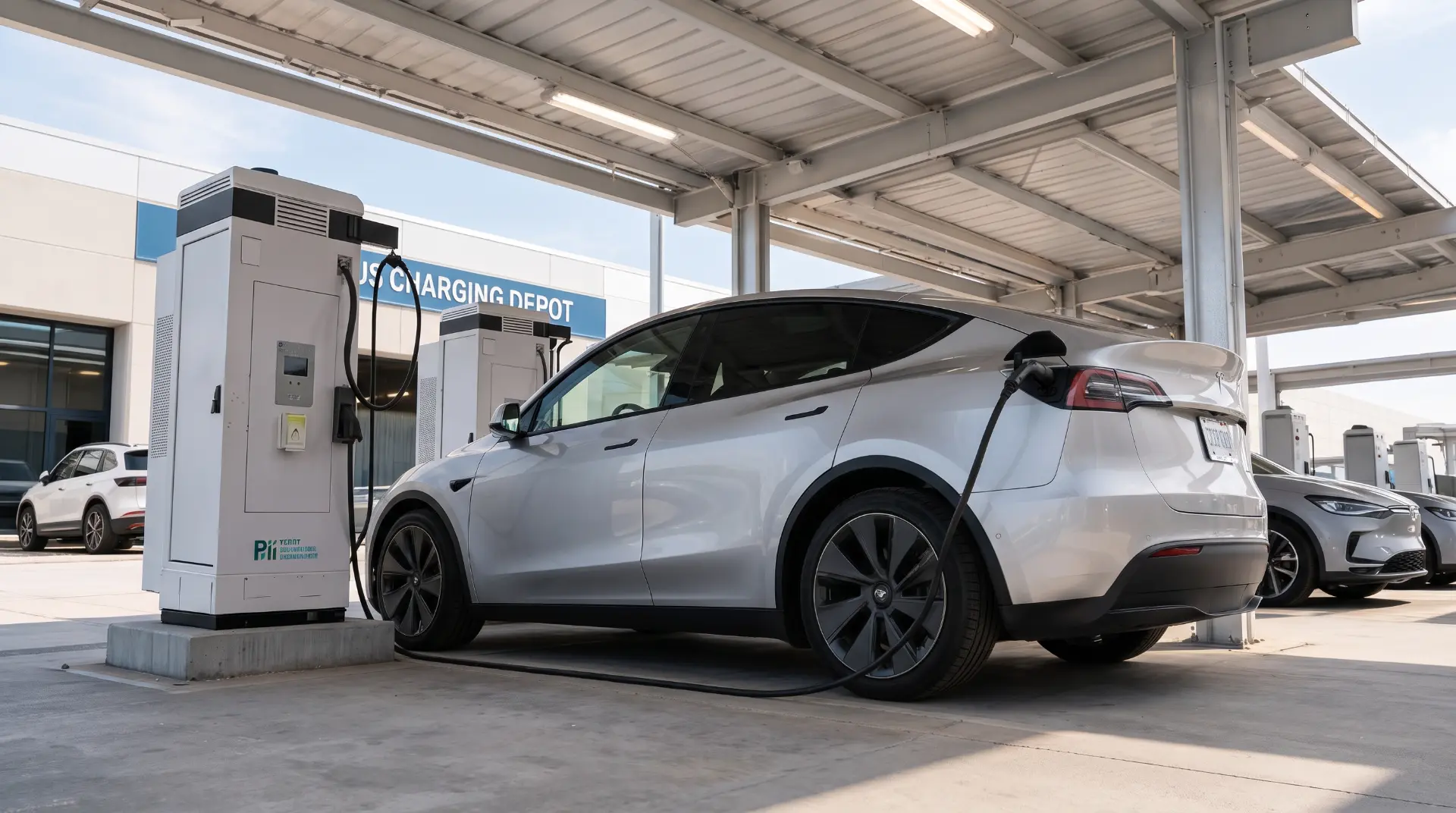 Electric vehicle fast charging at a Pii-powered depot